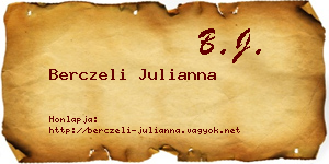 Berczeli Julianna névjegykártya